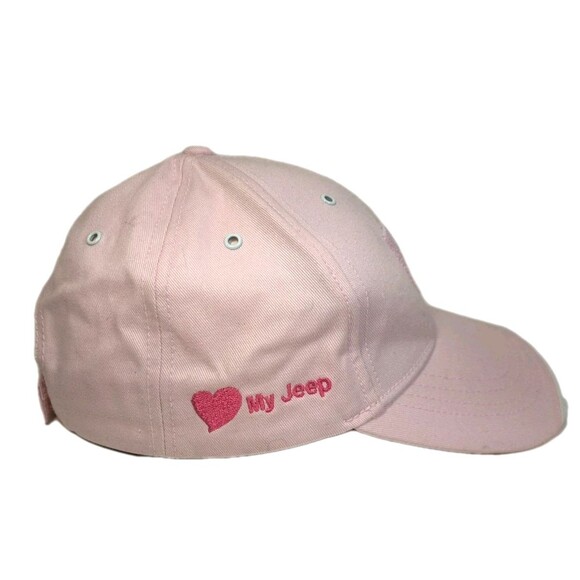 NWOT JEEP Baseball Hat Embroidered Cap Curved Brim Strapback Pink Unisex 6 Panel - Picture 4 of 9